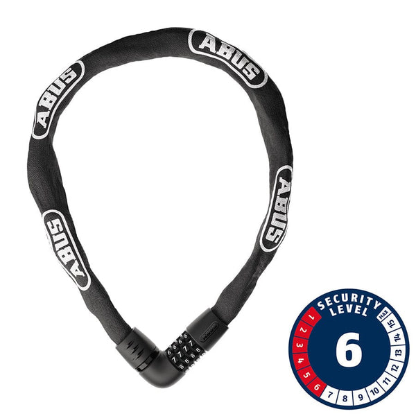 Abus Chain Locks Abus Tresor 6806C Chain Lock Combination 6mm 85cm 2.8' Black