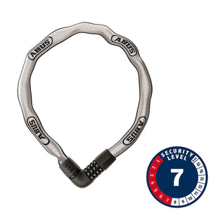 Abus Chain Locks Abus Tresor 6807C Reflective Chain Lock Combination 7mm 110cm 3.6' Reflective