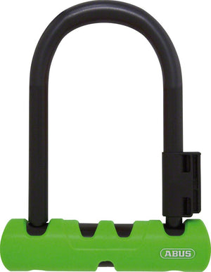 Abus U-Lock Abus Ultra 410 U-Lock - 3.9 x 5.5" Keyed Black/Green Includes bracket