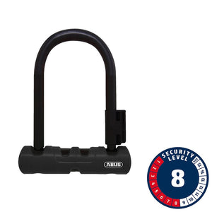 Abus U-Locks Abus Ultra 410 Mini U-Lock Key 12mm 14.0cm x 15.0cm 5.5" x 5.9" SH34 Black