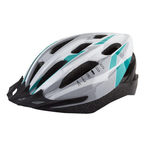 Aerius Helmets Aerius V19-Sport All Purpose In-Mold Silver/Turquoise 19 Head Lock