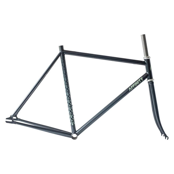 Affinity Framesets Affinity Metropolitan Track Frameset LG 550mm 575mm 150mm 75° 74° 405mm 27.2mm Film Grain Mint Fresh