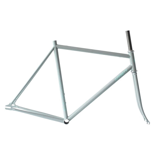 Affinity Framesets Affinity Metropolitan Track Frameset SM 510mm 530mm 115mm 75° 72.5° 405mm 27.2mm Pearl Gray Glow Sticks