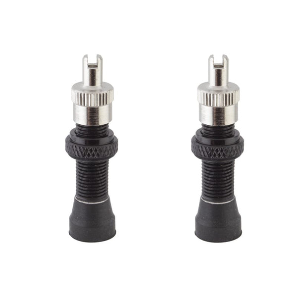Alienation Tubeless Accessories Alienation Tubeless Alloy Schrader Valves Tubeless Schrader Valve 32mm 1 Pair 6g Black <22mm