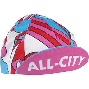 all city Hats All-City Parthenon Party Cycling Cap - Pink, Red, Blue, Black, One Size