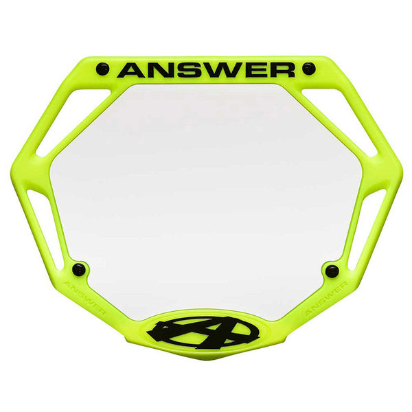 AnswerBMX Number Plates Mini / Flo Yellow AnswerBMX 3D Number Plates