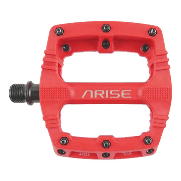 ARISE Pedals Red ARISE Xenon Mini Platform Pedals Body: Nylon Spindle: Cr-Mo 9/16'' - Pair