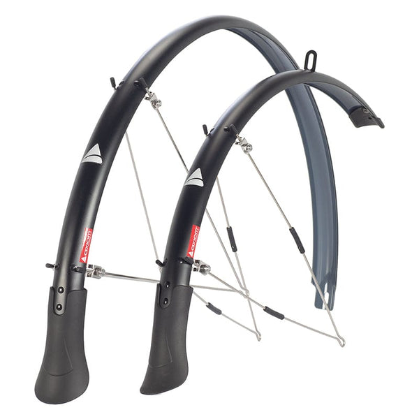 Axiom Fenders Axiom Flascheguard Fenders Pair Hybrid 700C x 41mm Polycarbonate Stainless Steel Matte Black 30mm / 1.20` 560g