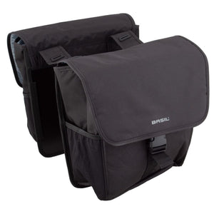 Basil Bags Basil Go Double Pannier Bag UBS / Straps 13x6.3x15` 1952 c.i. Black