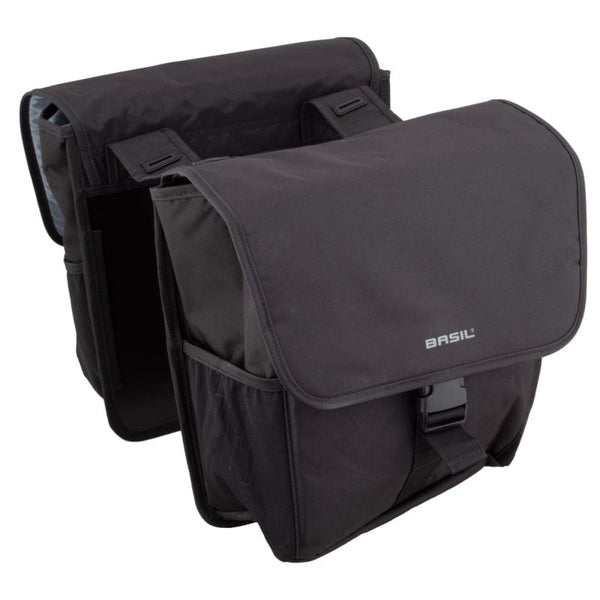 Basil Bags Basil Go Double Pannier Bag UBS / Straps 13x6.3x15` 1952 c.i. Black