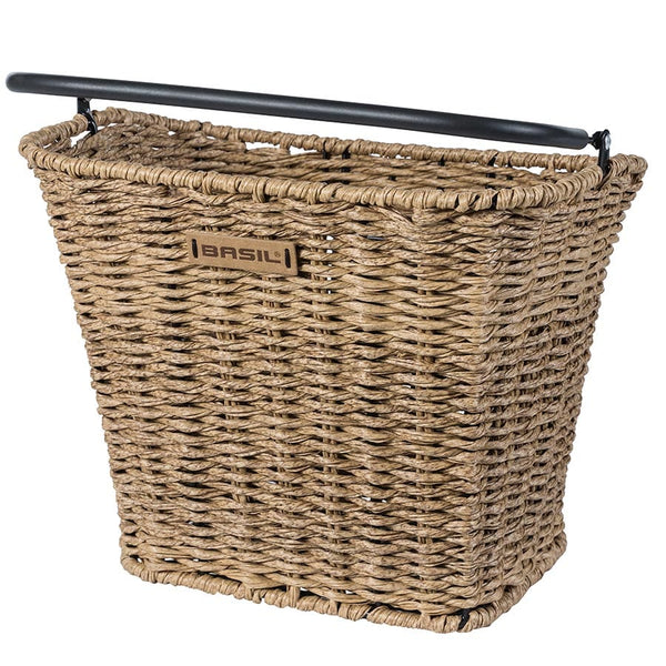 Basil Baskets and Accessories Basil Bremen Rattan Basket Front 27x35x29 cm Green
