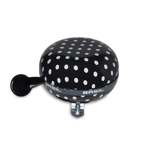 Basil Bells and Horns Black/White Dots Basil Polka Dot Bell 80mm