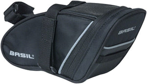 Basil Seat Bag Basil Sport Design Saddle Bag - 1L Strap Mount Black