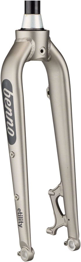 Benno Cyclocross/Hybrid Fork Benno Boost Replacement Fork - Aluminum 2022+ Thru-Axle 24" Post Mount Titanium Gray