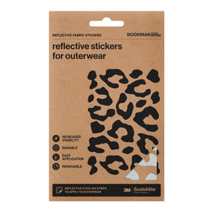 Bookman Visibility Reflective Fabric Stickers Leopard Silver