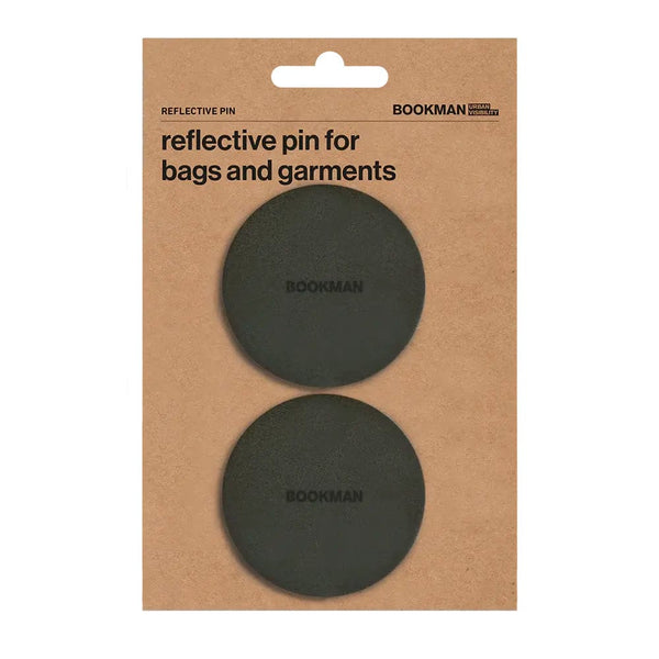 Bookman Safety Bookman Visibility Reflective Pins Black Pair