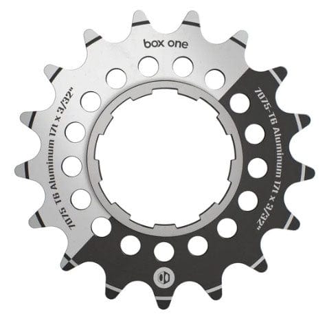 BOX Cogs & Singlespeed Conversions 17T Box One 3/32" CNC AL 7075 Cog Black