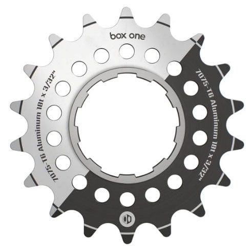 BOX Cogs & Singlespeed Conversions 18T Box One 3/32" CNC AL 7075 Cog Black