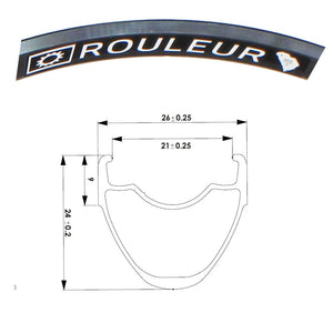 Boyd Cycling Rims 24H Boyd Rouleur Rim Brake 700c Rim