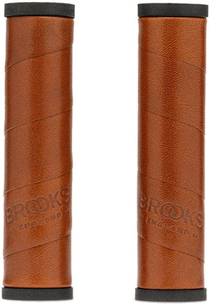Brooks Grips Black Brooks Willow Leather Grips