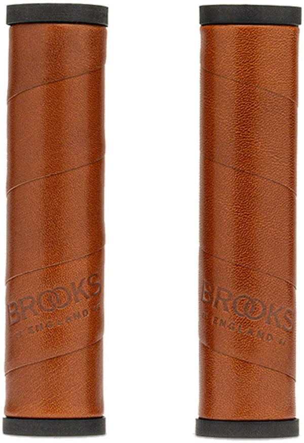 Brooks Grips Black Brooks Willow Leather Grips