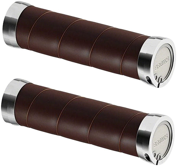 Brooks Grips Brown Brooks Slender Leather Grips