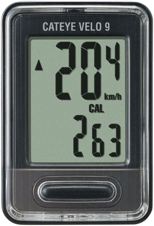 CatEye Bike Computers CatEye Velo 9 Bike Computer - Wired Black