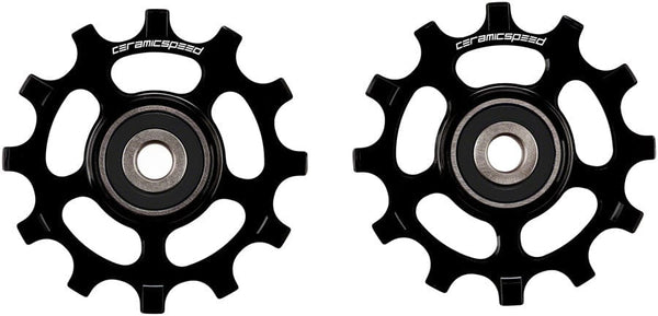 CeramicSpeed Pulley Assembly CeramicSpeed Pulley Wheels SRAM AXS Road 12-Speed - 12 Tooth Coated Races Alloy BLK