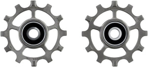 CeramicSpeed Pulley Assembly CeramicSpeed Pulley Wheels SRAM AXS Road 12-Speed - 12 Tooth Coated Races Titanium Raw