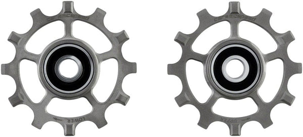 CeramicSpeed Pulley Assembly CeramicSpeed Pulley Wheels SRAM AXS Road 12-Speed - 12 Tooth Coated Races Titanium Raw