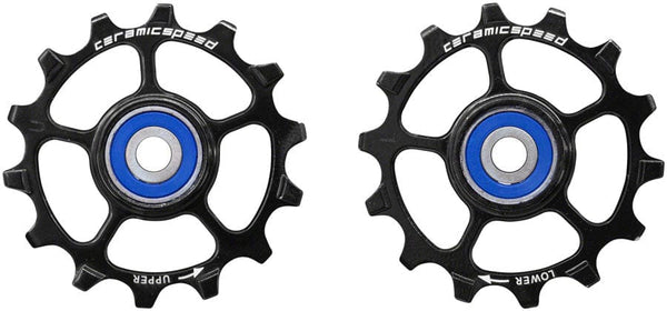 CeramicSpeed Pulley Assembly CeramicSpeed Pulley Wheels SRAM Eagle/AXS 1 x 12 Speed - 14 Tooth Coated Races Alloy BLK
