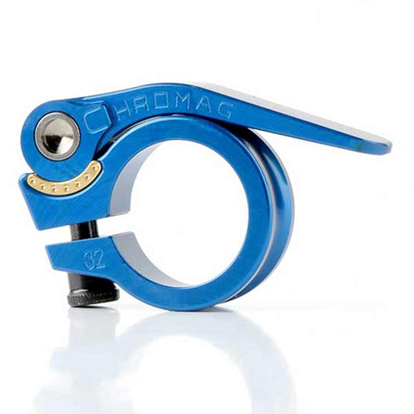 Chromag Seatpost Parts and Accessories Blue Chromag Seatpost Clamp with QR 35mm