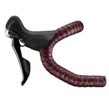 Ciclovation Bar Tape Blk/Flame Red Ciclovation Leather Touch Magma Handlebar Tape