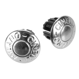Cinelli Bars Ends & Plugs Cinelli Milano Bar End Plugs Metal Silver Pair