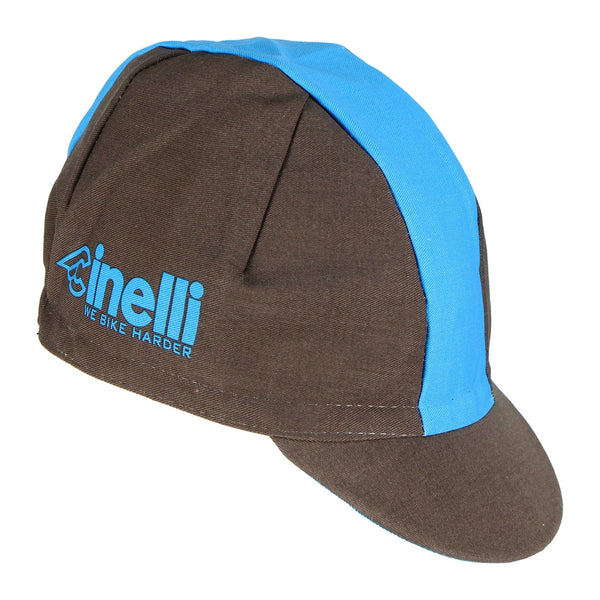 Cinelli Hats and Caps Brown/Blue Cinelli We Bike Harder Cycling Cap
