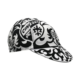 Cinelli Hats and Caps Cinelli Cycling Cap Pastori Art Crest Blk/Wht