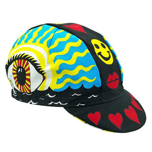 Cinelli Hats and Caps Eye Of The Storm / Black/Red Cinelli Ana Benaroya Art Cycling Cap
