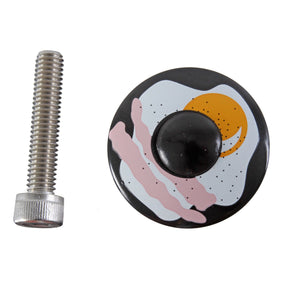 Cinelli Headset Accessories Cinelli Top Cap Kit Cinelli 1-1/8" Alloy Steerers Fried Egg