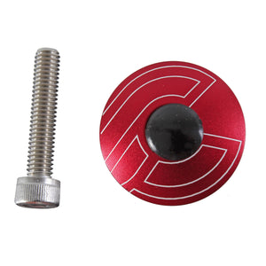 Cinelli Headset Accessories Cinelli Top Cap Kit Cinelli 1-1/8" Alloy Steerers Red