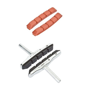 Clarks Brake Pads Clarks CP-522 Threadless Post Cartridge Pad  70mm Black/Red Silver Offset