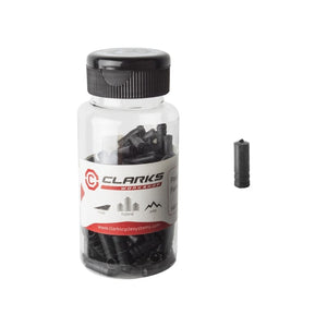 Clarks Cables and Housing Clarks Cable Ferrules SIS 4mm Plastic Black Bottle of 150