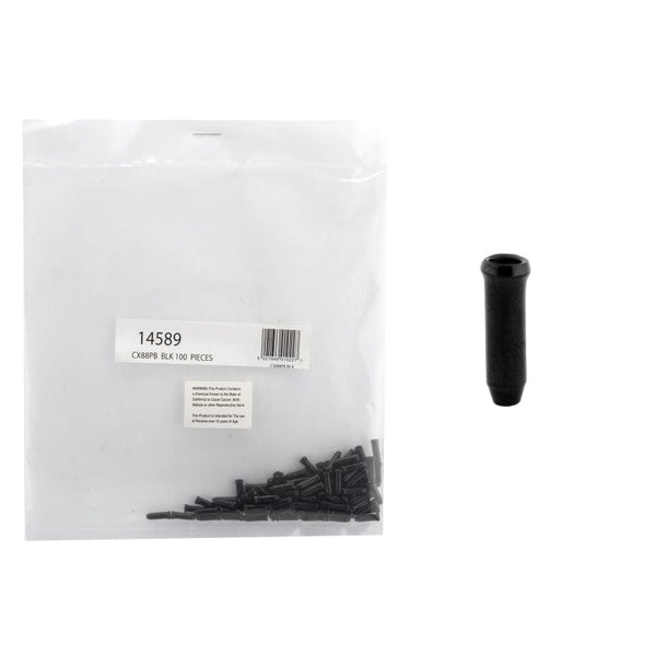 Clarks Cables and Housing Clarks Cable Tips  Black Bottle of 100