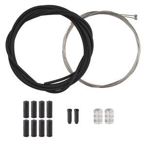 Clarks Cables and Housing Clarks Stainless Steel Sport Gear Kit Front and rear 2500mm/2275mm 4mm/1.1mm SS Black MTB/Road