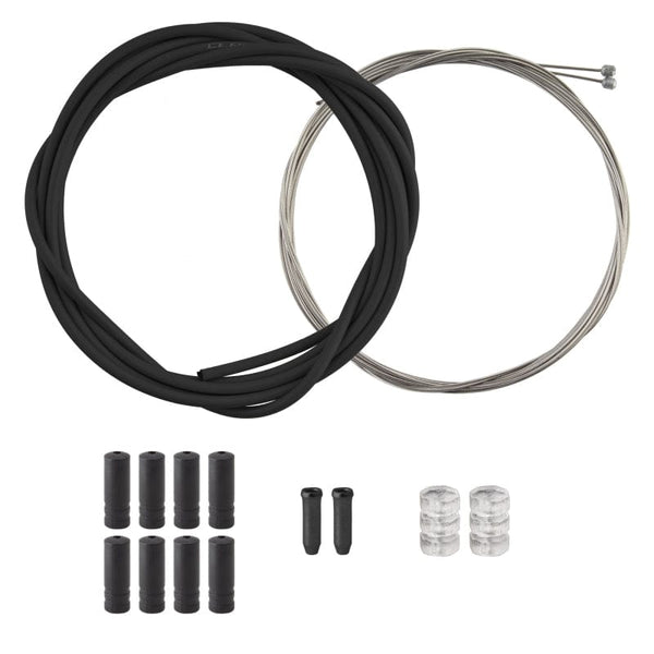 Clarks Cables and Housing Clarks Stainless Steel Sport Gear Kit Front and rear 2500mm/2275mm 4mm/1.1mm SS Black MTB/Road