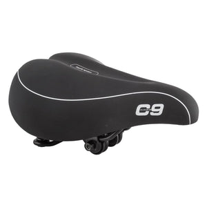 Cloud-9 Saddles Cloud-9 Comfort Web Spring Comfort Steel Multi-Stage Foam Soft Touch Vinyl WR Coil/Web Spring Black 11x7.5`
