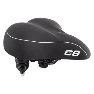 Cloud-9 Saddles Cloud-9 Cruiser Anatomic Cruiser Steel Multi-Stage Foam Soft Touch Vinyl WR Coil Spring Black 10.5x10.5`