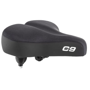 Cloud-9 Saddles Cloud-9 Cruiser-ciser Exerciser Multi-Stage Foam Lycra Coil/Web Spring Black 12x12`