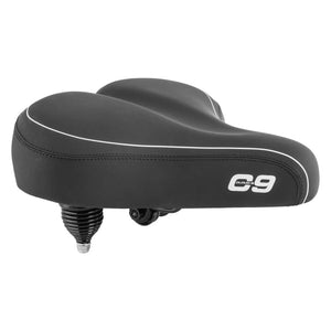 Cloud-9 Saddles Cloud-9 Cruiser-ciser  Multi-Stage Foam Soft Touch Vinyl Coil/Web Spring Black 12x12`