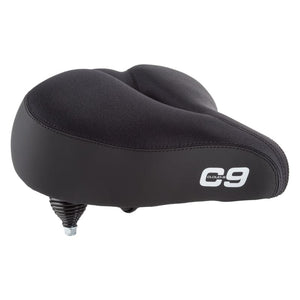 Cloud-9 Saddles Cloud-9 Cruiser Select Airflow CS Cruiser Steel Select Foam Lycra Coil Spring Black 10.5x10.75`