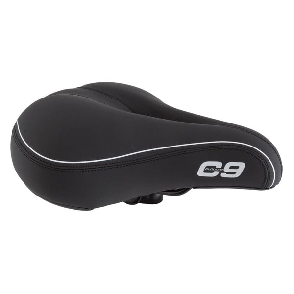 Cloud-9 Saddles Cloud-9 Cruiser Select Airflow ES Cruiser Steel Select Foam Soft Touch Vinyl Elastomer Spring Black 11.25x9`